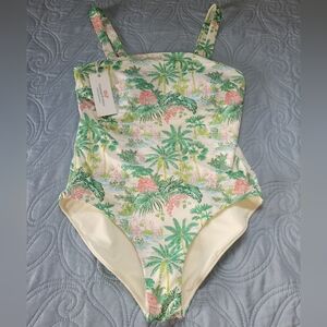 Vineyard Vines Bathingsuit Size Small Tropical Flamingo Square Neck NWT
